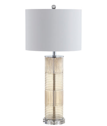 Genevieve 30" Glass/Crystal LED Table Lamp - JONATHAN Y